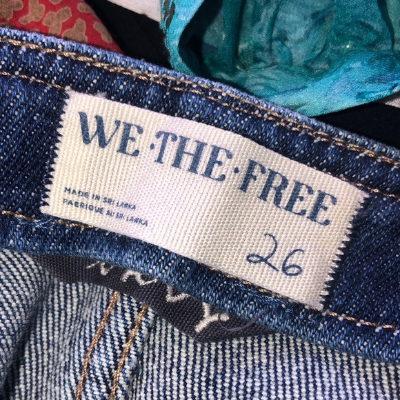 Free People We The Free Crvy Nix Corset Button Flare Split Hem Jeans Size 26 - Picture 7 of 8